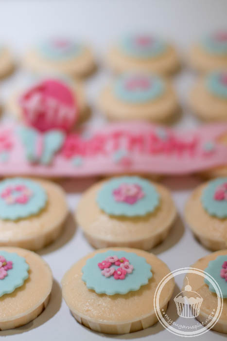 Flower theme cupcakes